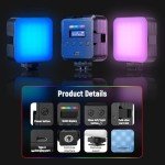 NEEWER 360° RGB Video Light with Cold Shoe Mounts