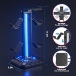 KDD Gaming Headset Stand with 9 Light Modes