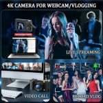 4K UHD 48MP Autofocus Vlogging Camera with Flip Screen