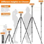Victiv 78.7" Compact Tripod for DSLR Cameras