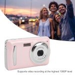 Compact 16MP Digital Camera with 16X Zoom - Pink