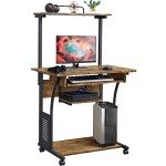 Yaheetech 3-Tier Rolling Home Office Computer Desk