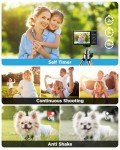 Autofocus 2.7K 48MP Kids Digital Camera with 64GB Card