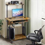 Yaheetech 3-Tier Rolling Home Office Computer Desk
