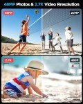 Autofocus 2.7K 48MP Kids Digital Camera with 64GB Card
