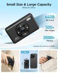 Autofocus 2.7K 48MP Kids Digital Camera with 64GB Card