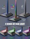 RGB Headphone Stand with USB Charging Ports