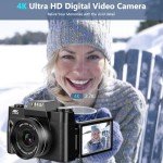 4K 56MP Vlogging Camera with Flip Screen & Zoom