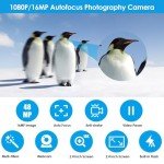 1080P Autofocus Vlogging Camera with 16X Zoom