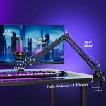 TONOR RGB USB Gaming Microphone with Boom Stand