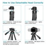 Victiv 67.7" Portable Aluminum Camera Tripod Stand