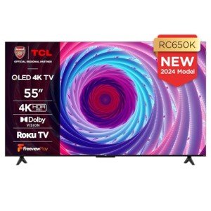 TCL 55-inch 4K QLED Smart TV with Roku