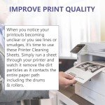 Reusable A4 Printer Cleaning Sheets - 10 Pack