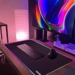 Oversized RGB Gaming Mouse Pad with 12 Light Modes