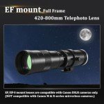 BENOISON 420-800mm Telephoto Lens for Canon DSLRs