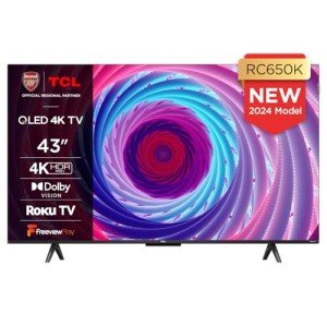 TCL 43" QLED 4K Smart TV with Roku