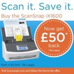 ScanSnap iX1600 White WiFi Document Scanner