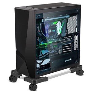 Adjustable Mobile CPU Stand with Caster Wheels