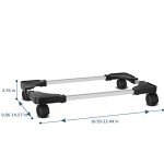 Adjustable Mobile CPU Stand with Caster Wheels