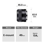 Sony 35mm F1.8 E Mount Prime Lens