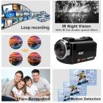 Sixtary 4K WiFi Camcorder for Vlogging