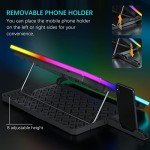 TopMate C12 RGB Laptop Cooling Pad with Phone Holder