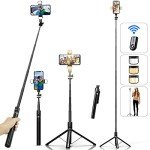 Selfie Stick Tripod with Remote & LED Lights