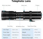 JINTU 420-800mm Manual Telephoto Lens for Canon