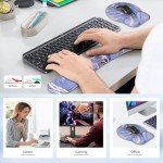 Memory Foam Keyboard & Mouse Wrist Support Set