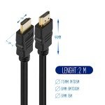 Ewent 2m HDMI Cable with Ethernet, 4K Support