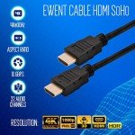 Ewent 2m HDMI Cable with Ethernet, 4K Support