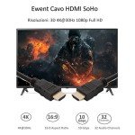 Ewent 2m HDMI Cable with Ethernet, 4K Support
