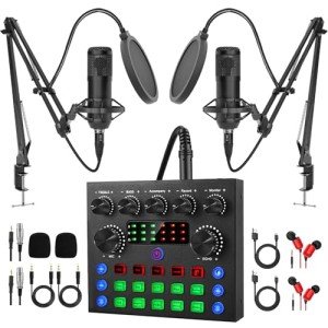 Podcast Equipment Bundle: Audio Interface & Microphone