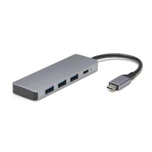 Amazon Basics USB Hub Dock, 10 Gbps, Silver/Black