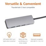 Amazon Basics USB Hub Dock, 10 Gbps, Silver/Black