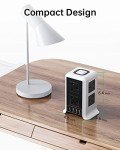 8-Way Surge Protected Tower Extension with USB-C