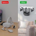 Space-Saving VR Wall Mount for Headsets & Controllers