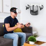 Space-Saving VR Wall Mount for Headsets & Controllers