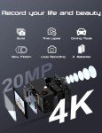 Apexcam 4K Action Camera with 64GB Memory Card