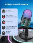 MRSDY USB Gaming Microphone with Headphone Jack