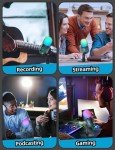 MRSDY USB Gaming Microphone with Headphone Jack