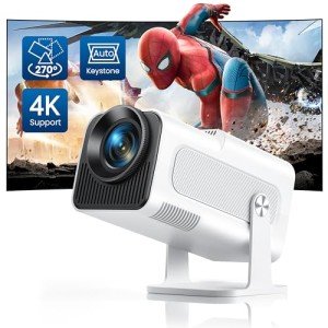 Portable 4K Mini Projector with WiFi and Bluetooth