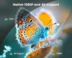 Portable 4K Mini Projector with WiFi and Bluetooth