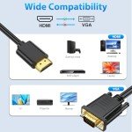 HDMI to VGA Converter Cable (10ft/3m)