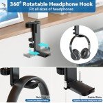 2-in-1 Desk Cup Holder & Headphone Hook