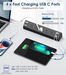 Desk Clamp Power Strip with USB C Fast Charging