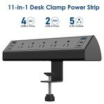 Desk Clamp Power Strip with USB C Fast Charging