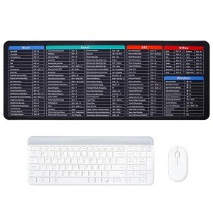Super Large Keyboard & Mouse Pad with Shortcuts