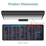 Super Large Keyboard & Mouse Pad with Shortcuts