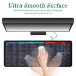 Super Large Keyboard & Mouse Pad with Shortcuts
